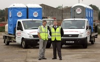 l-r, Dave Carter, Carter Cabin Hire managing director takes delivery of his new MAXUS vehicles 