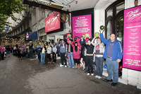 Fans queue with watermelons for Dirty Dancing tickets