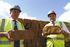 Phil Davis, Barratt site manager (left) with assistant site manager Rob Barnes, with the first shipment of stone at Milton Keynes