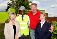 Celebrity builder Tommy Walsh visits London development