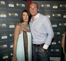 Paul Robinson and wife, Rebecca at The Village Launch Party