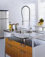 Kludi-Steel 300 single lever sink mixer with pull out hands Kludi-Steel 300 single lever sink mixer with pull out hands
