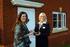 Dr Kim Gooding receives the keys for her new home at Kingâ€™s Heath in Exeter from sales negotiator Fiona Santini 