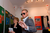 Boards show home opened by mystery guest
