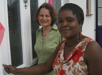 Julia gets keys to home she helped to build