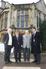 Chris Pool, Mike Rose and Charles Exton with Paul Fong outside Cowbridge House