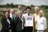 Lee Tysoe (centre) celebrates his Quality Award with his site backup and sales team.