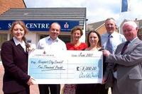 Charles Church Wales Sales Executive Tracey Warner, Councillor Stephen Jones, Jane Lavelle, Helen Leighfield, Councillor Don Waters and Councillor Eddie Burke