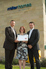 Steve Birch, managing director of Miller Homes Yorkshire proudly receives the award along with Neil Reaney, customer services manager from Katie Bland, NSPCC.