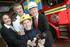 (l to r) Persimmon sales adviser Nicky Rylatt, station officer at Binley Fire Station, Carl Rylatt MBE, regional managing director, Dominic Harman and (foreground) young firefighter, James Griffen-Rylatt