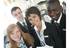 (l to r) Danielle Lally, Tom Carter, Charlotte Singh and Prince Annor put their new found skills to the test