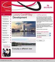 Redrowâ€™s website to promote its luxurious Celestia development in Cardiff Bay