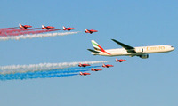 Emirates and the Red Arrows thunder over Dubai