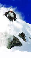 Snow falls on the Alps