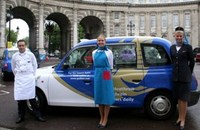 Arabian falcons adorn London Hackney cabs