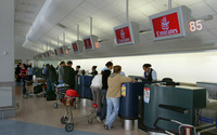 Fly through departures at Auckland Airport 