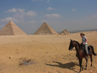 Pyramids by horseback