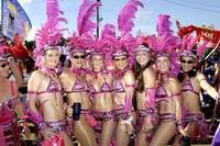 Pulsating carnival masquerade in Trinidad