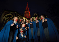 Salisbury Cathedral sees red for Comic Relief