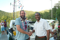 British navigator celebrates European first in Marigot Bay