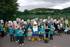Students at Ystruth Primary School in East Pentwyn with Buster the Bear