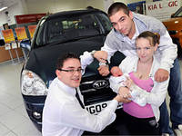 Baby Kia brings family happiness and a car