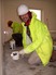 Vernon helps out on site