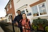 The Thompson's outside their new home