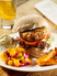 Spiced pork burgers with South African peach and chilli salsa 