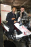 Danny John Jules and Graham Hoskins with the Honda Transalp