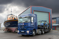 RNLI drafts in Mercedes-Benz Actros to help launch its boats