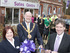 Barratt sales negotiator Lynne Stratton, Mayor Dominic Hiscock and sales director Mark Docherty