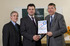 Councillor Brian Dodd, Commercial Director at Barratt Ian Sneddon, Councillor Mick Colman