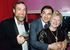 Owners of the Four Seasons Hotel Joan and Dennis Hall with the late entertainer Bob Monkhouse.