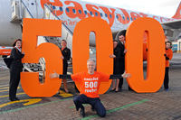 easyJet reaches milestone of 500 routes