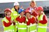 The children, pictured with Redrow’s Hayley Zaple, and Jill Bewley, from the Cotswold Water Park Society