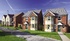 A street scene of the Redrow homes at Buckshaw Village, Chorley.
