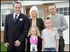 The family outside their new home at Horton Park in Blyth. 