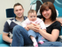 Davina Shaw and Ryan Yates relax with daughter Eve-Violet 