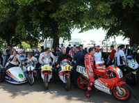 Famous motorcycles and riders gather at Festival of Speed