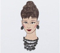 Makeup portrait of Audrey Hepburn