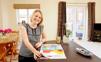 Laura Grimmett relaxes in her two-bedroomed apartment from Miller Homes