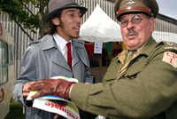 Giggles with gag actors at 2010 Goodwood Revival