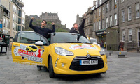 The Citroen DS3 Ecomedy Tour arrives in Edinburgh