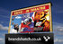 The giant outdoor cinema screen