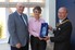 Councillor Robin Kempe welcomes Tony and Diana Collins to the area