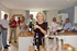Wine expert Jilly Goolden pictured with visitors to the wine tasting 