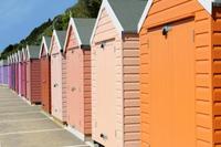 Bournemouth beach huts capture shades from sunrise to sundown