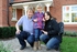 Peter, Mia and Kelly Robinson family outside the ‘Balmoral’ show home at Hollies Farm.