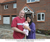 New home and new baby for couple in Chorley
